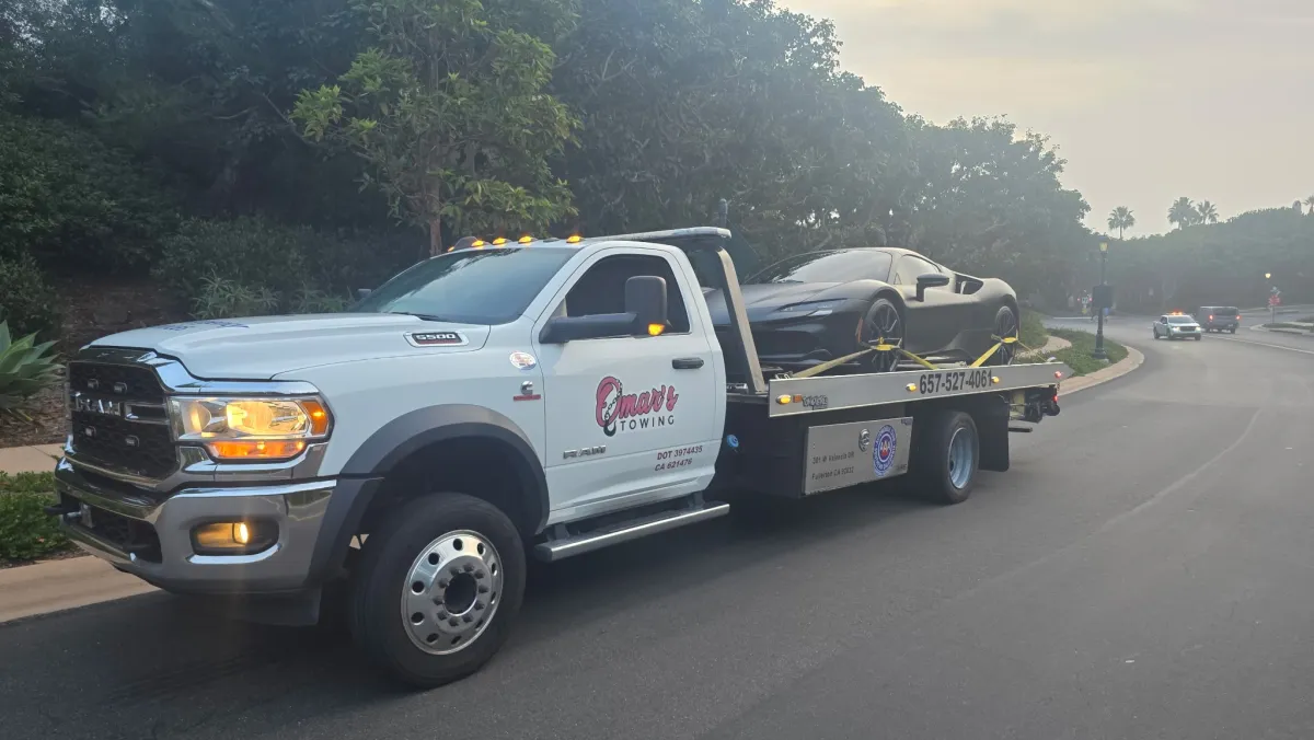 Corvette C8 on flatbed
